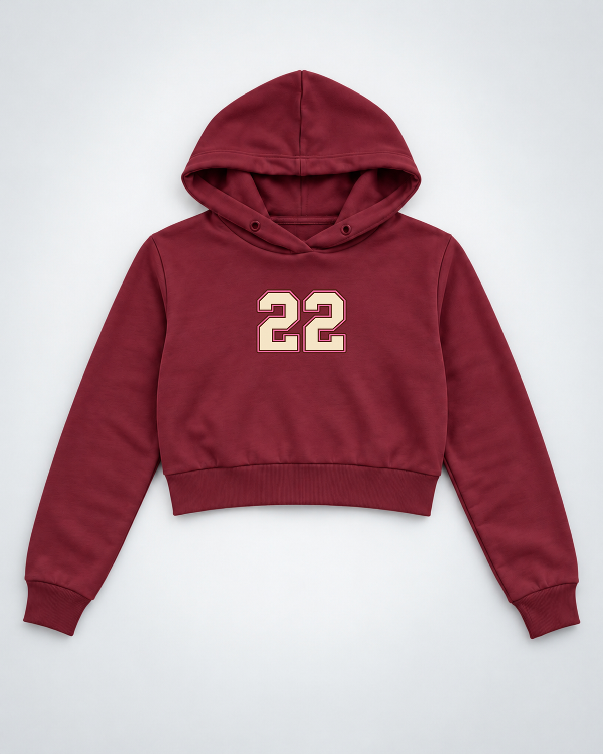 Maroon Pink Performance Cropped Hoodie