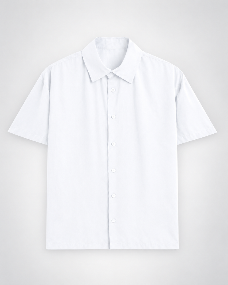 White Plain Unisex Oversized Shirt