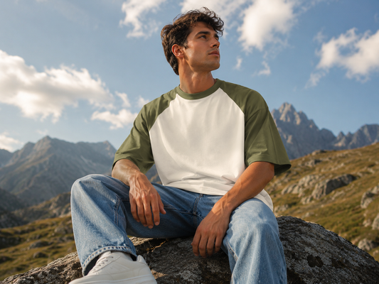 Plain-Unisex Oversized Raglan