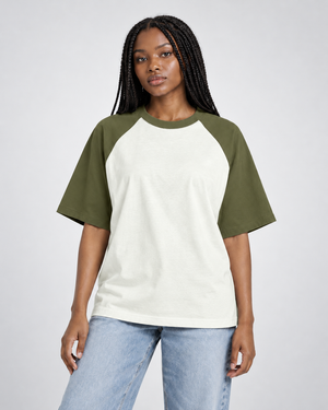 Olive Green off white