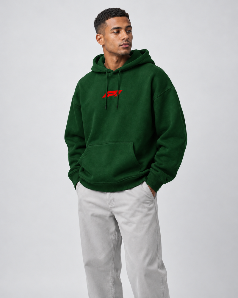 Bottle Green Formula One Oversized Hoodie