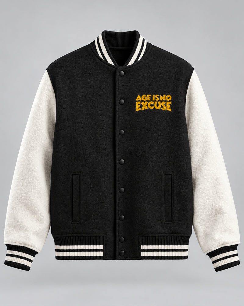 Black Age Is No Excuse Varsity Jacket